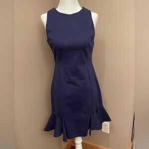 Banana Republic Dark Blue Mini Dress with Flounce Hem